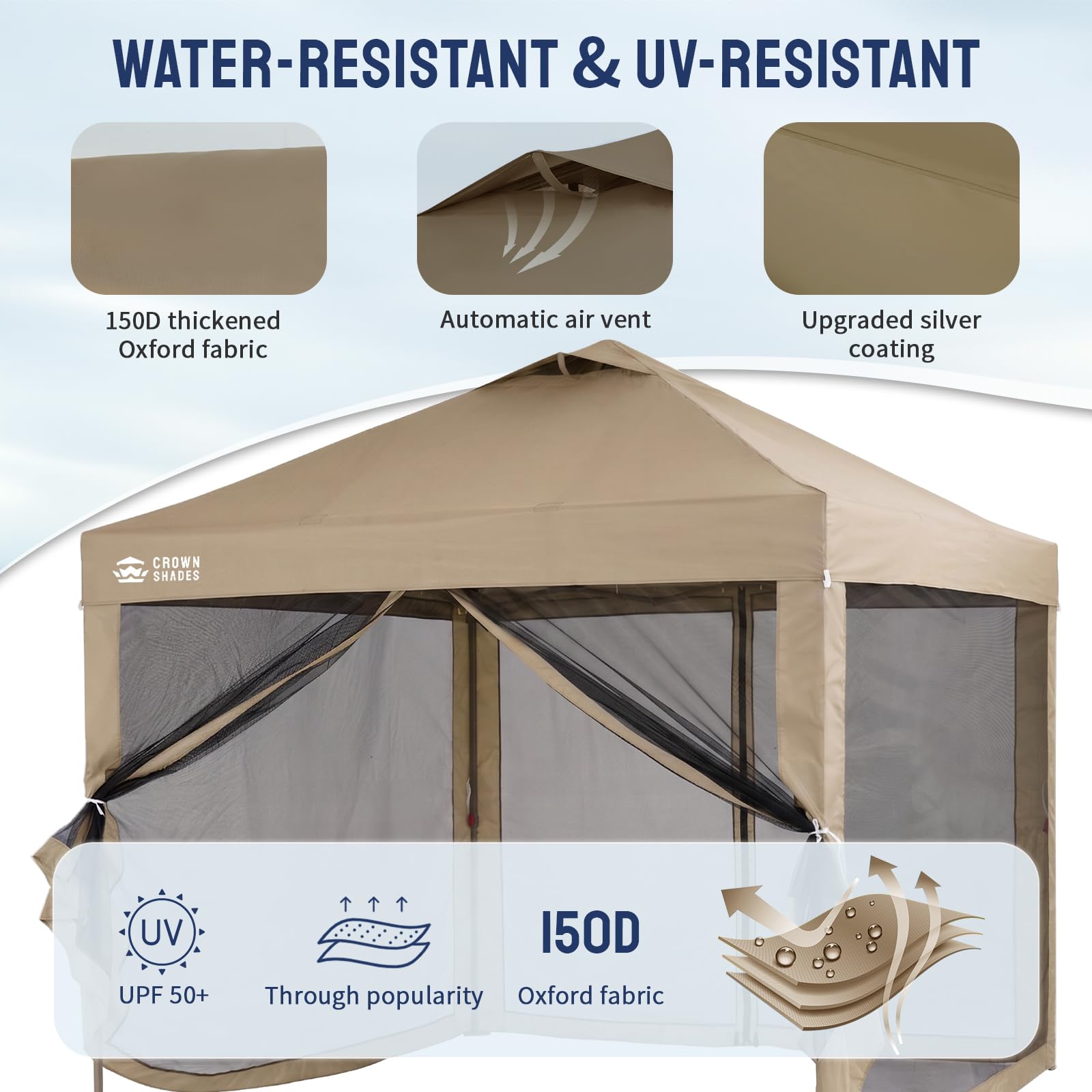 Vista-Ready 10'x10' Gazebo | Mesh Walls