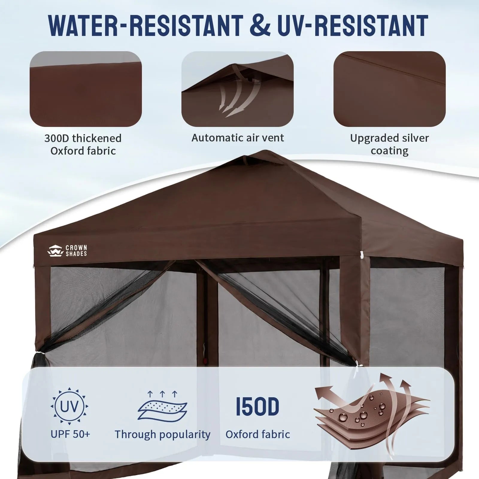 Vista-Ready 10'x10' Gazebo | Mesh Walls