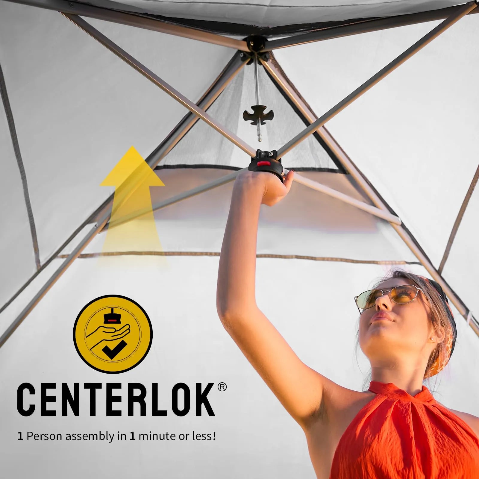 CenterLOK® 3x3m Pop Up Gazebo with Sidewall