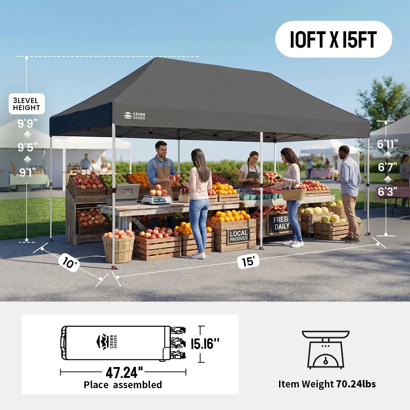 Swift-Lock 10‘×15' Instant Canopy