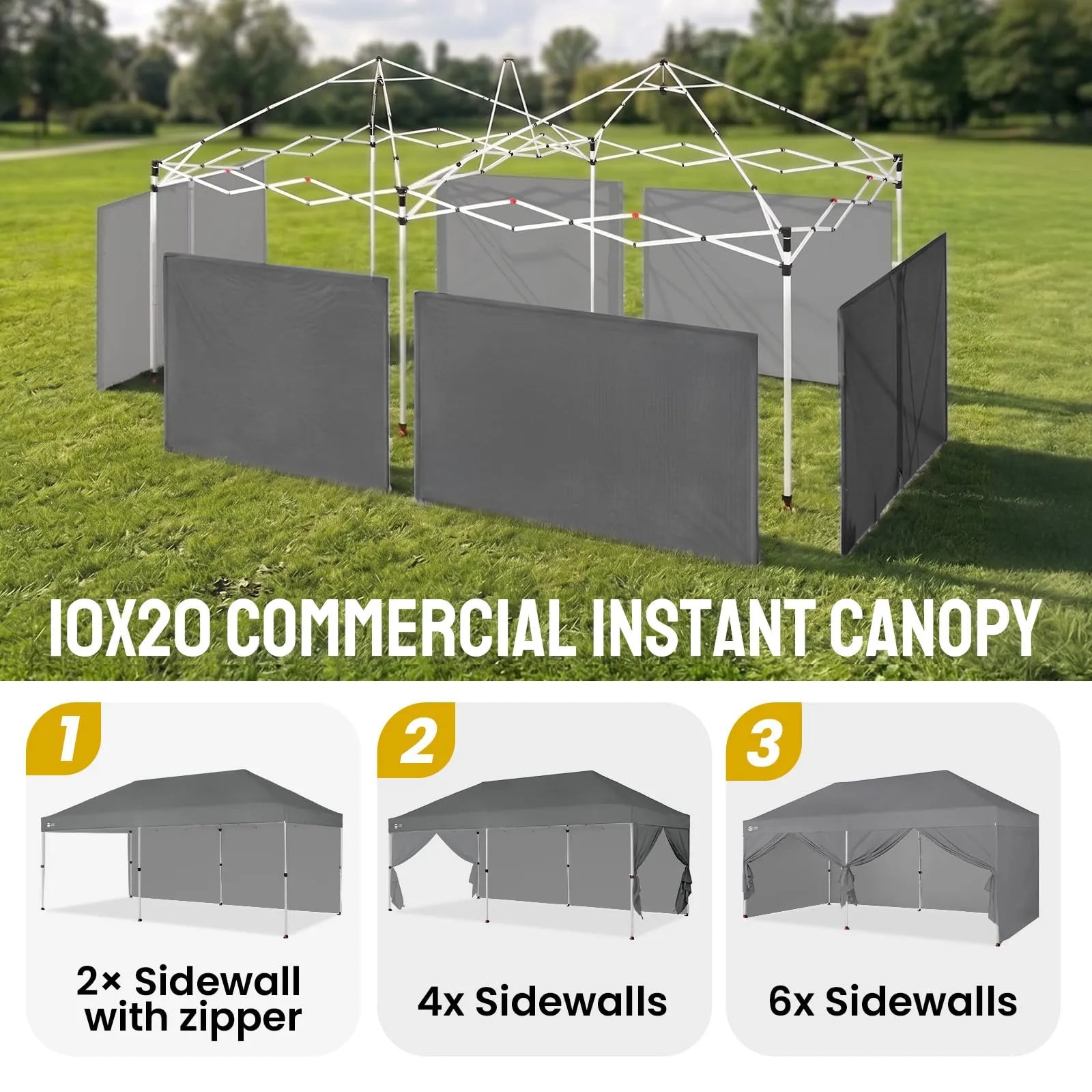 Swift-Lock 10'x20' Canopy | 6 Sidewalls