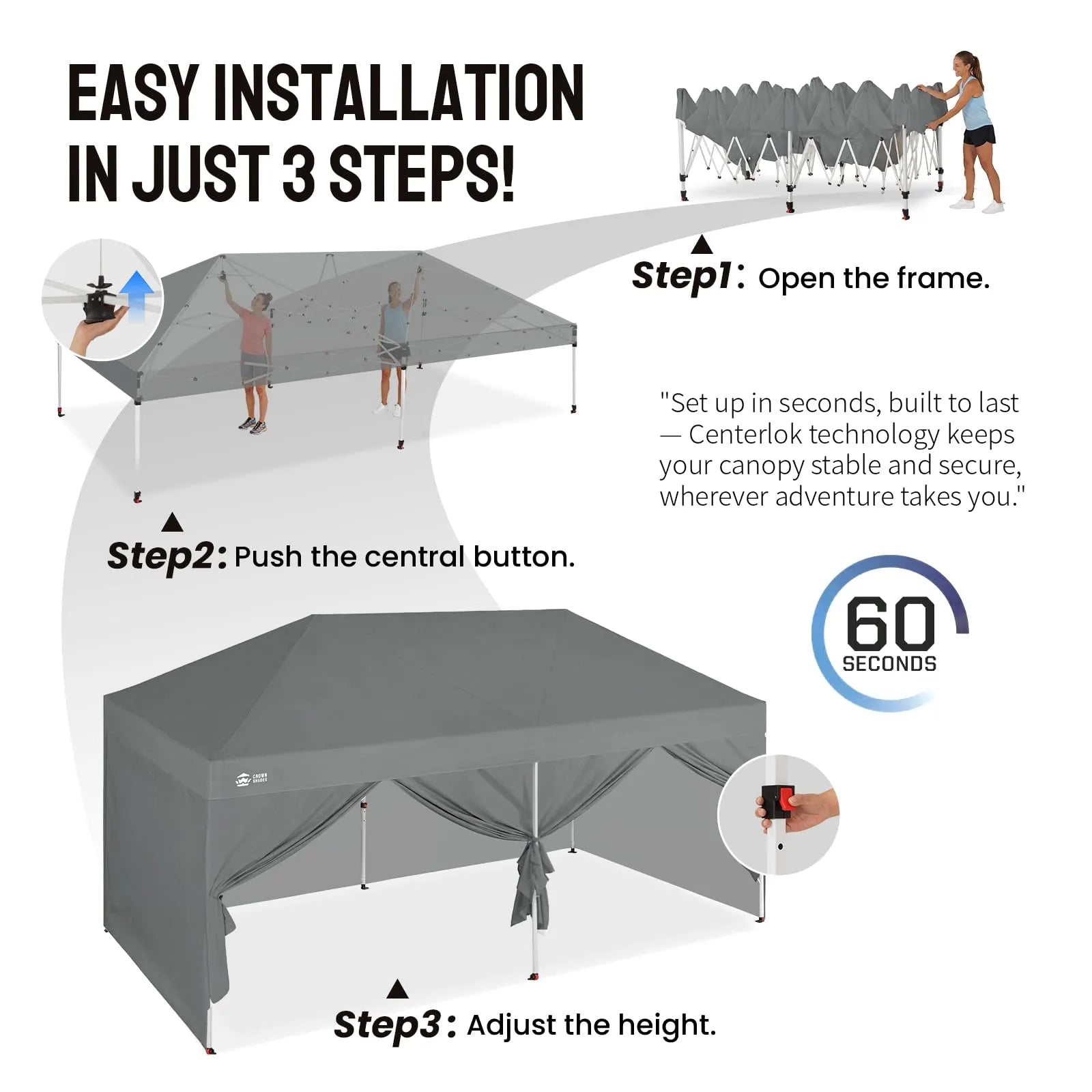 Swift-Lock 10'x20' Canopy | 6 Sidewalls