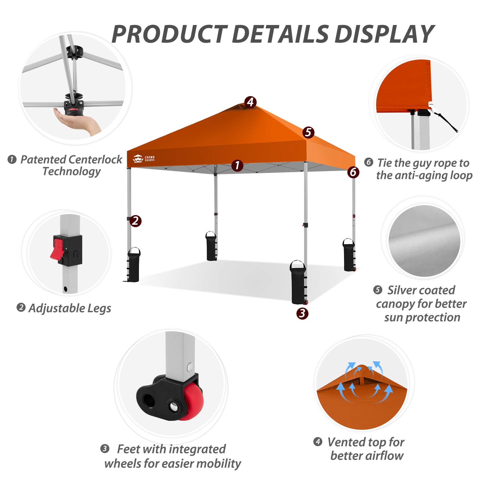 One-Push 10' x 10' Pop Up Canopy