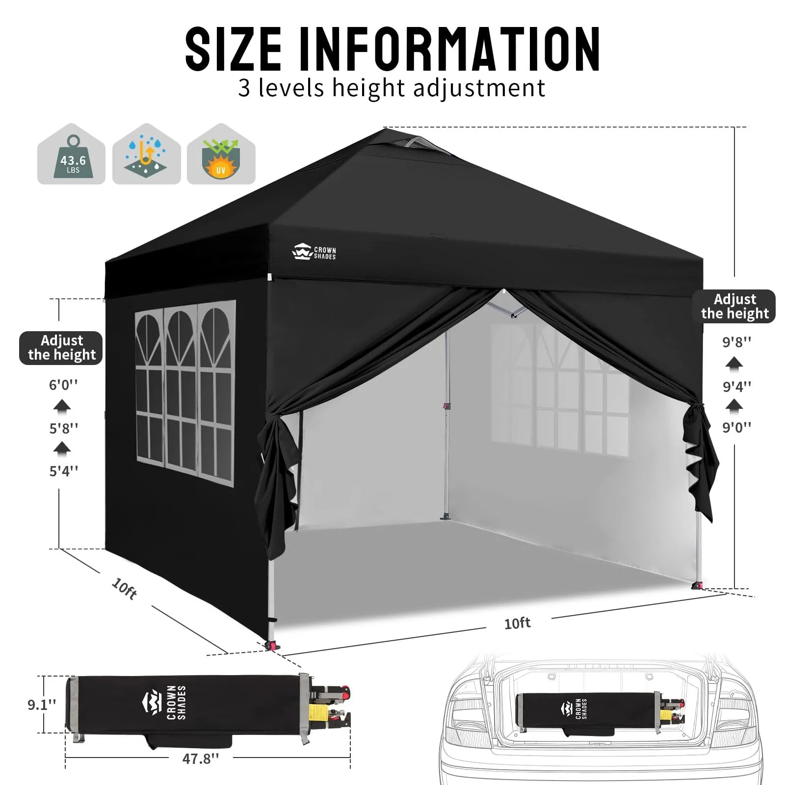CenterLOK® 10' x 10' Canopy | 4 Sidewalls