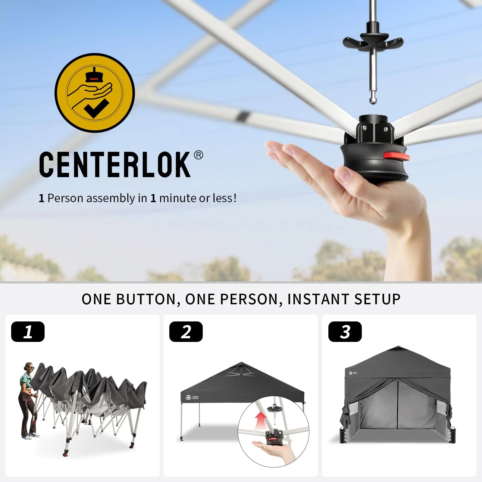 CenterLOK® 10' x 10' Canopy | 4 Sidewalls