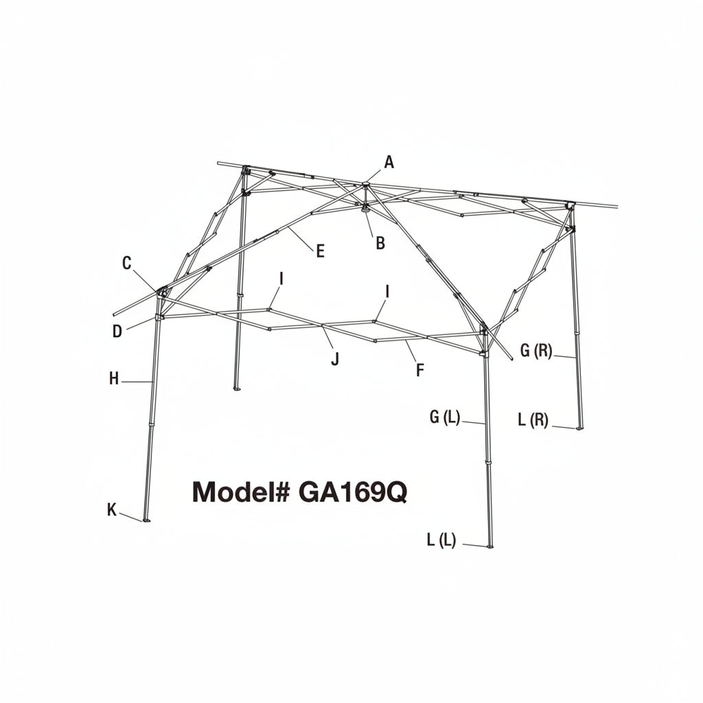 Replacement Parts | 13'x13' Canopy | Model GA169Q
