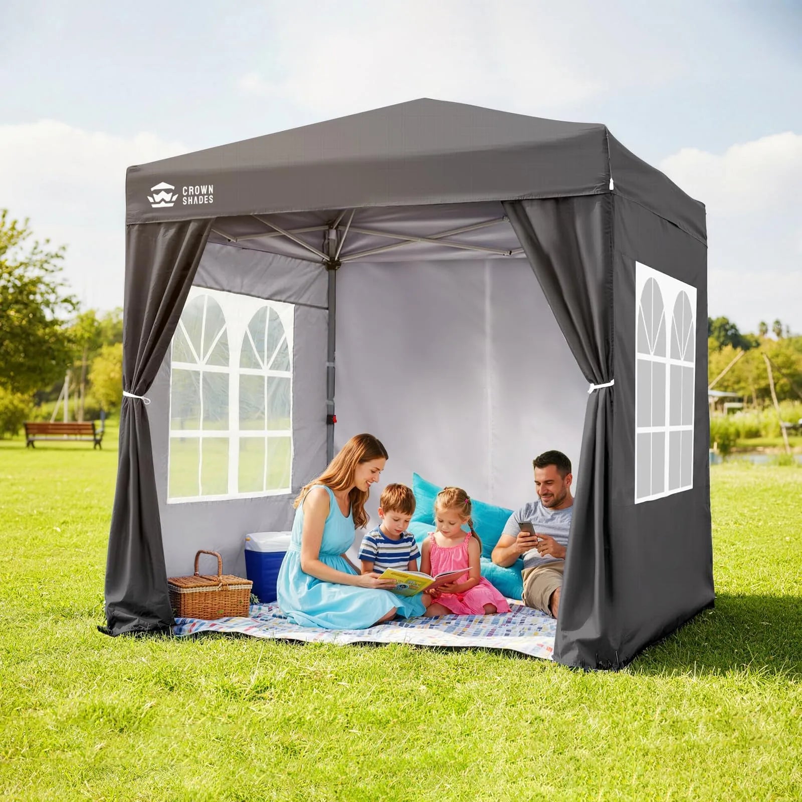 ArdenShade 2 x2m Pop Up Gazebo with 4 Sidewalls
