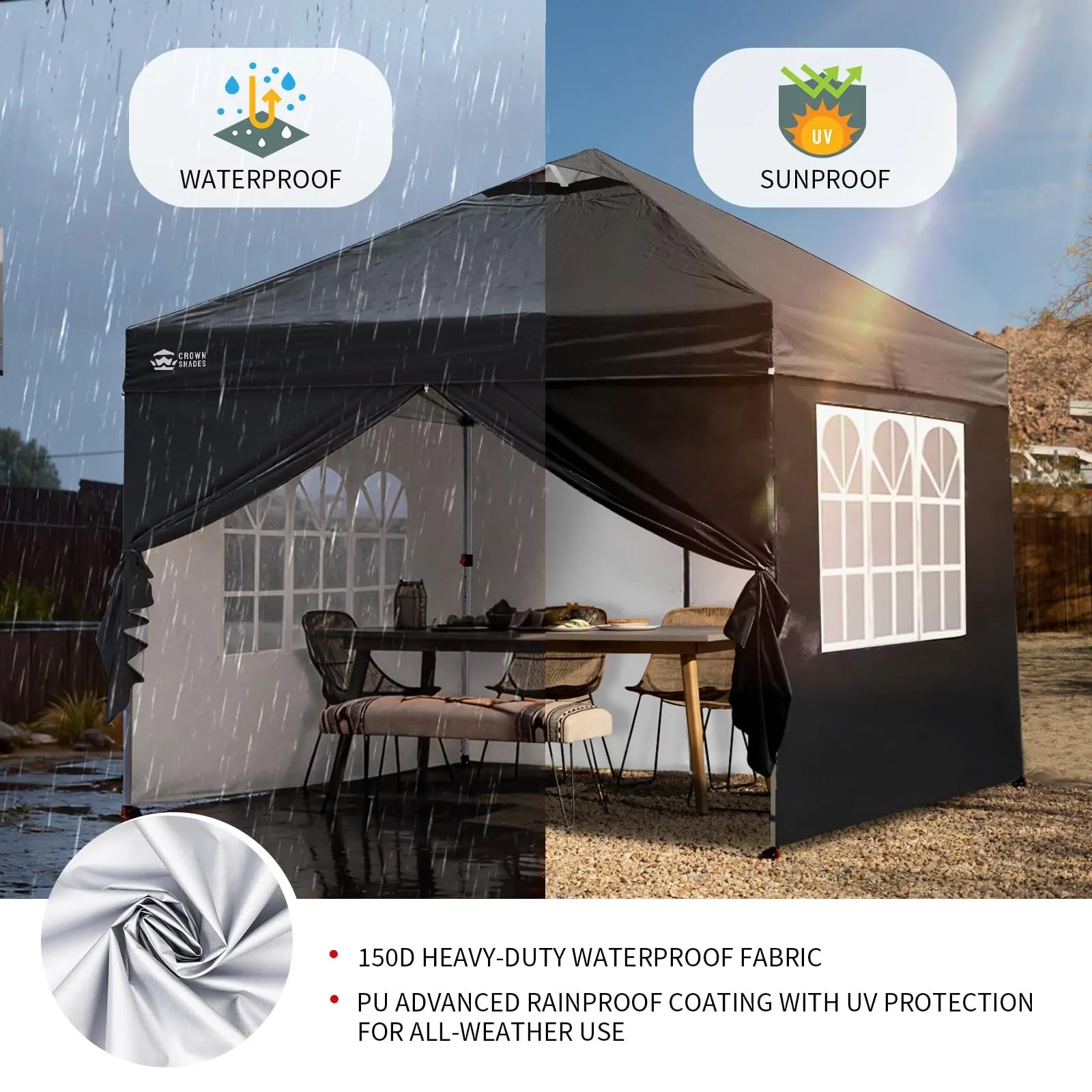 CenterLOK® 3x3m Pop Up Gazebo with 4 Sidewalls
