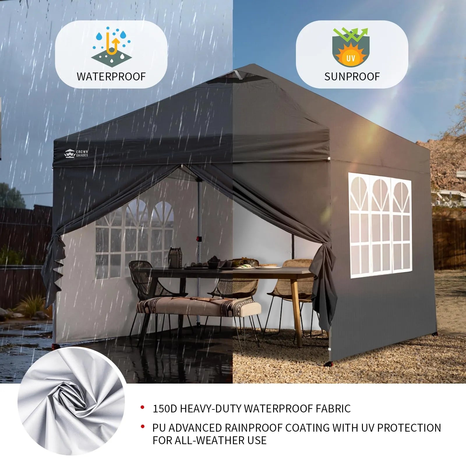 CenterLOK® 3x3m Pop Up Gazebo with 4 Sidewalls