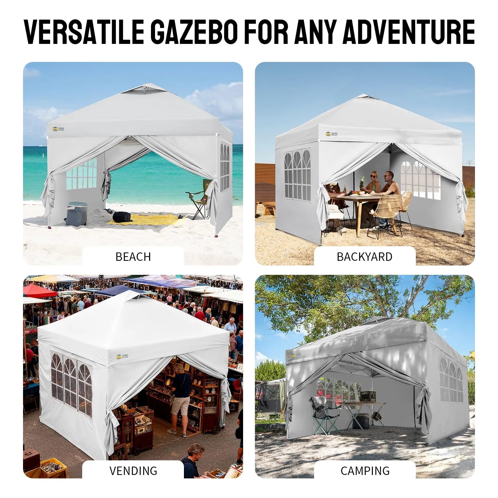 CenterLOK® 3x3m Pop Up Gazebo with 4 Sidewalls