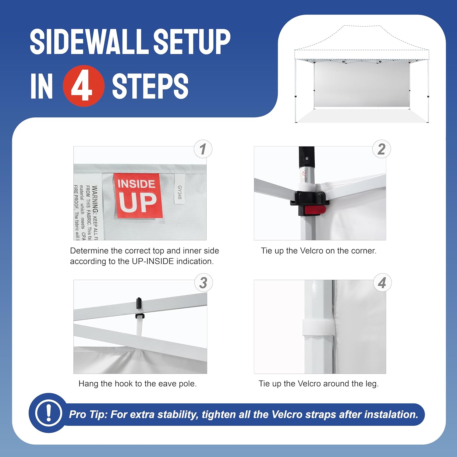 Replacement Sidewalls (1pck) | 10x15 Canopy