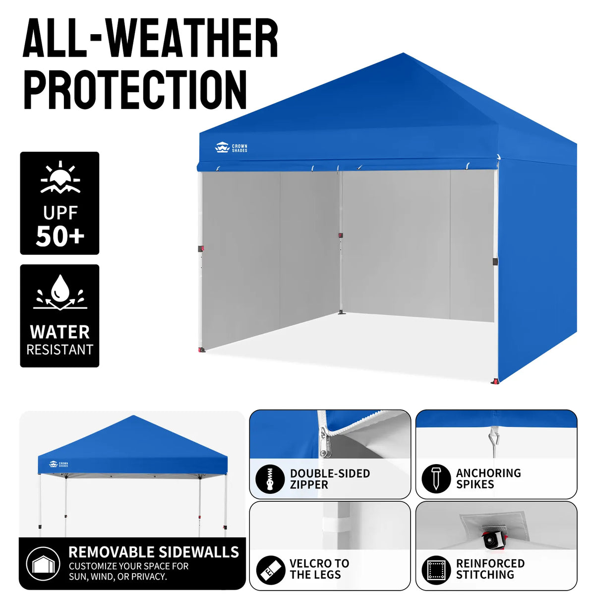Crown Pro-Duty 10' x 10' Canopy | Full-Wall Business Suite