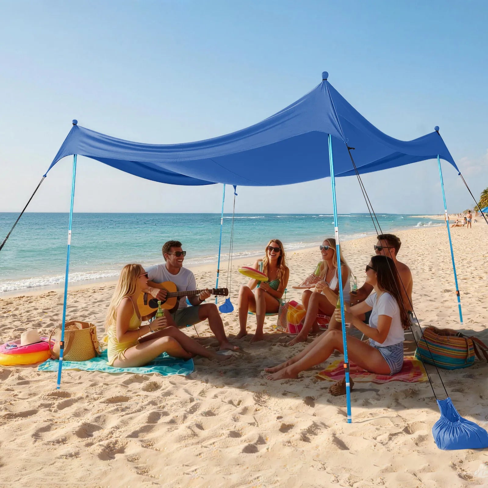 Feather-Lift Pop-Up Beach Tent | Instant UPF 50+ Sun Shelter