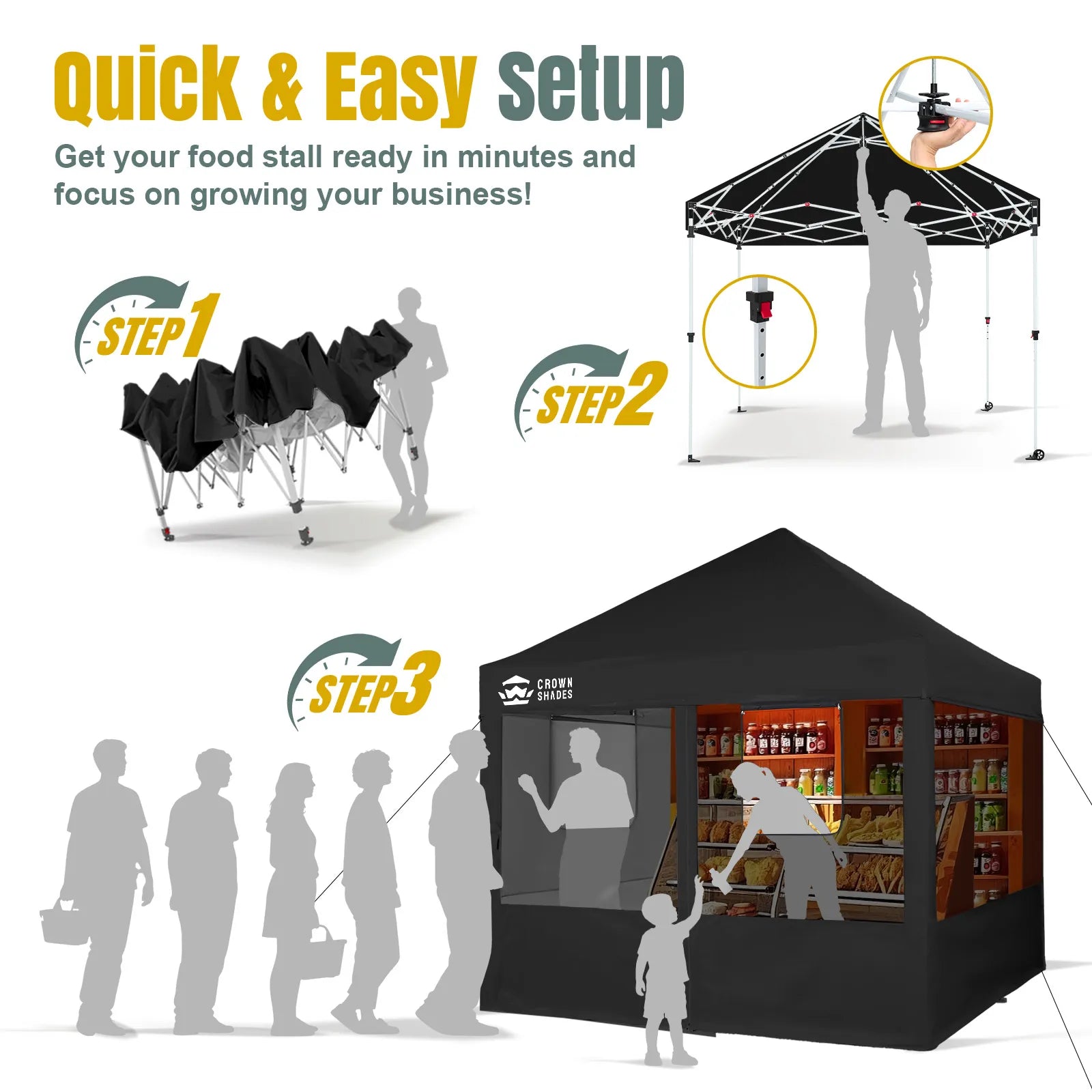 Vendo-Pro 10' x 10' Food Booth Canopy