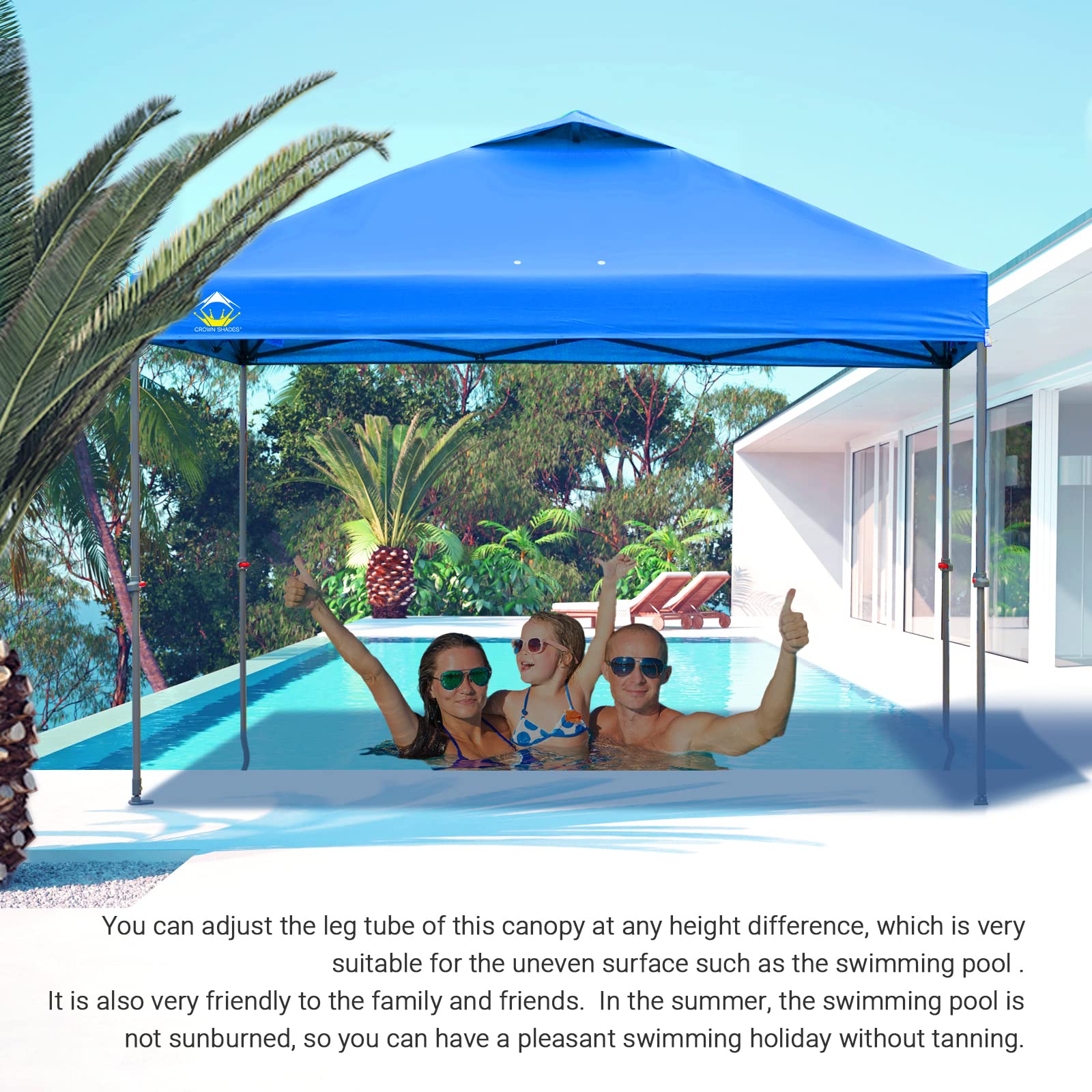 10x10 Pop Up Canopy Tent with Carry Bag – Portable Outdoor Shelter for Sports & Events