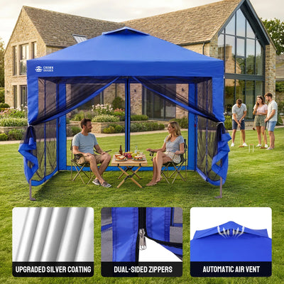 Vista-Ready 10'x10' Gazebo | Mesh Walls
