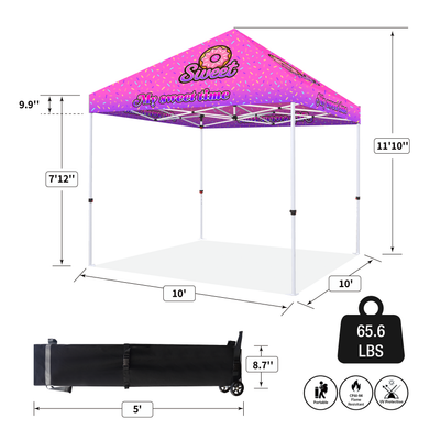 CROWN SHADES [M100-AA] 10x10 Custom Tent – Complete Set with Frame & Canopy