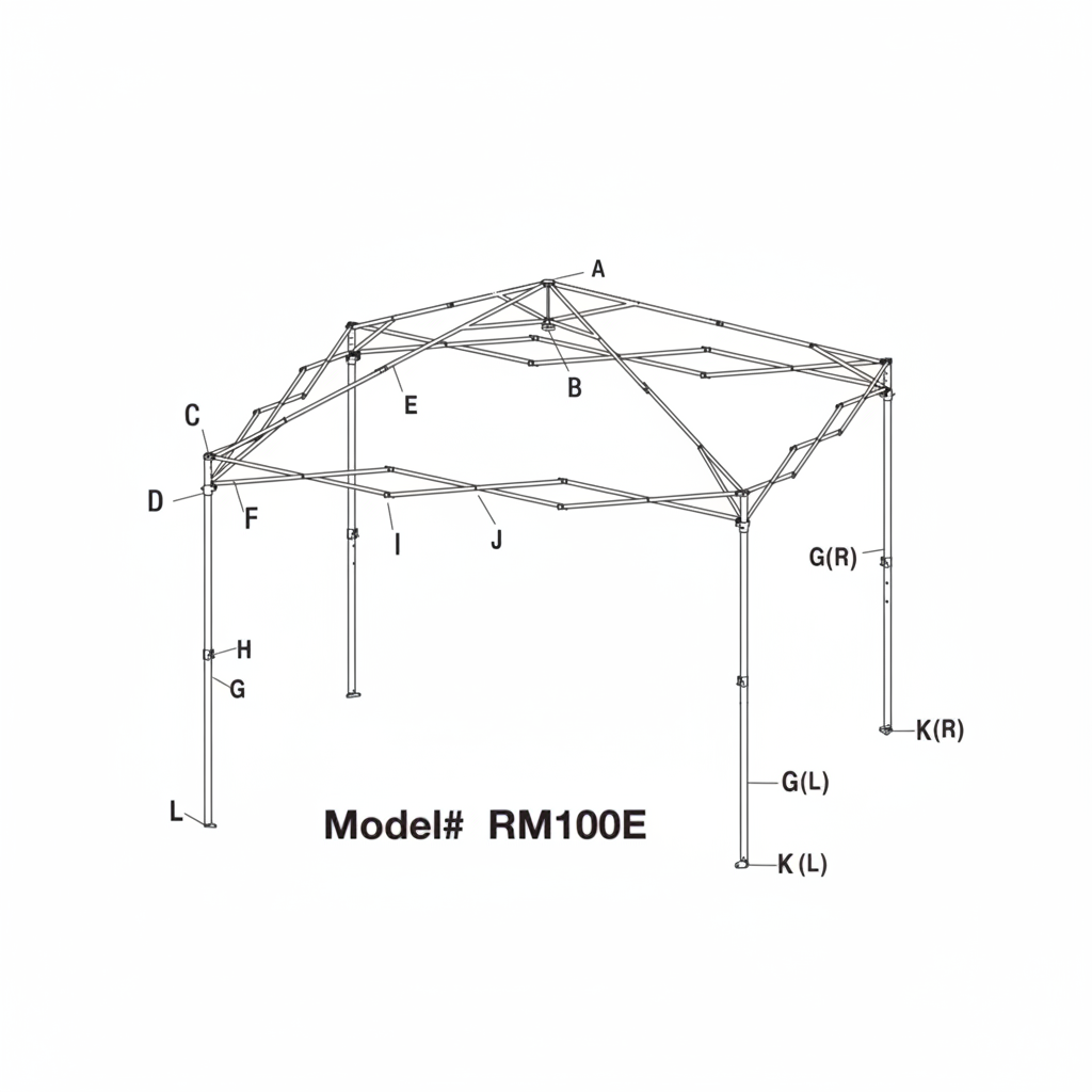 Replacement Parts| 10'x10' Canopy| Model RM100E-B/G