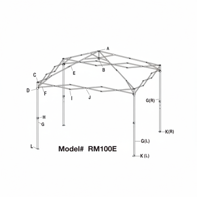 Replacement Parts| 10'x10' Canopy| Model RM100E-B/G