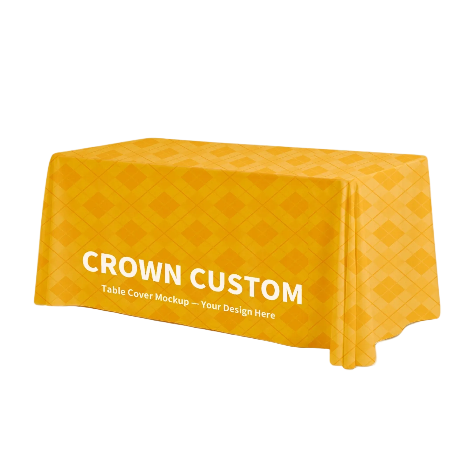 Custom Throw Table Cover- Open Back (3 Sided)