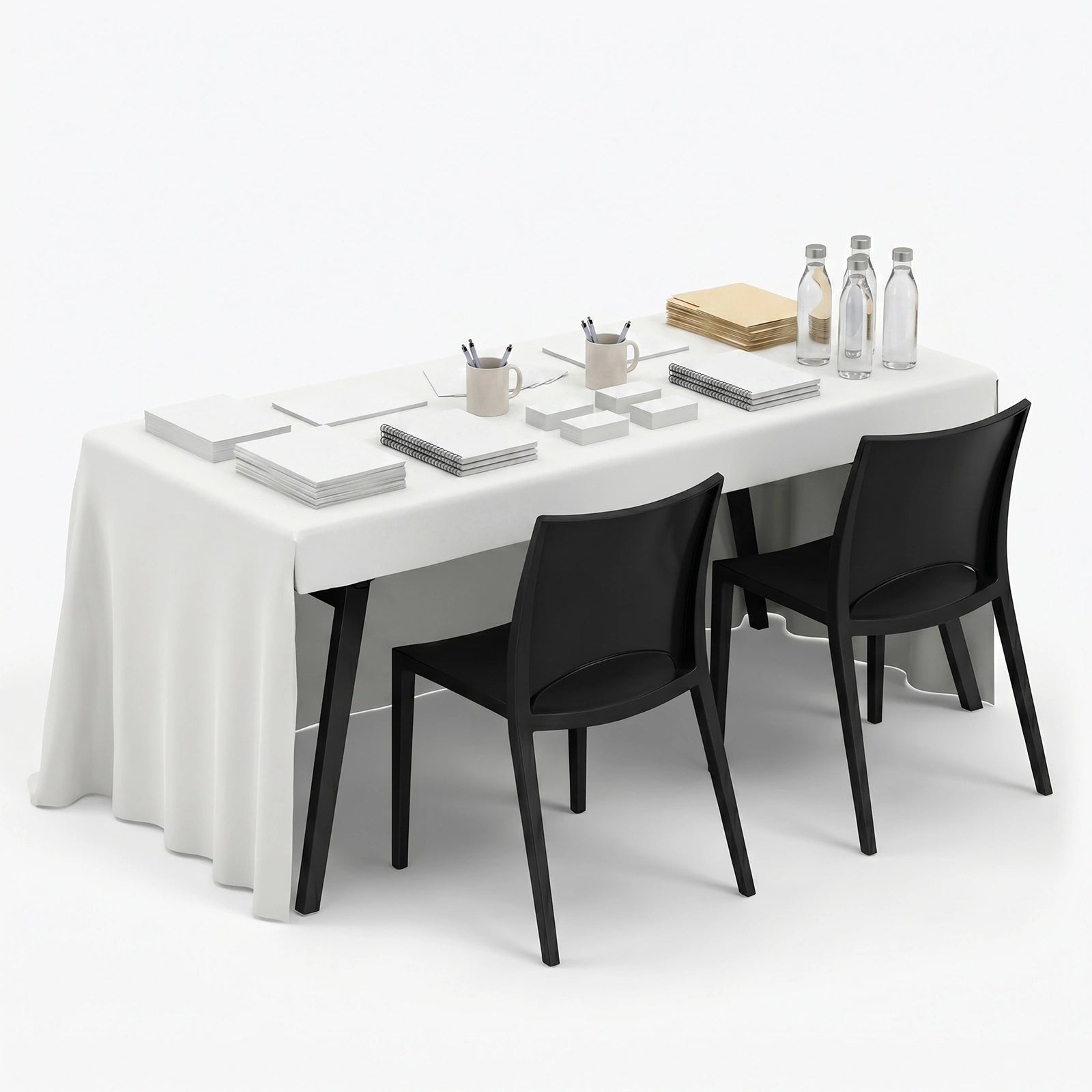 Custom Throw Table Cover- Open Back (3 Sided)