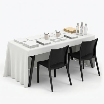Custom Throw Table Cover- Open Back (3 Sided)