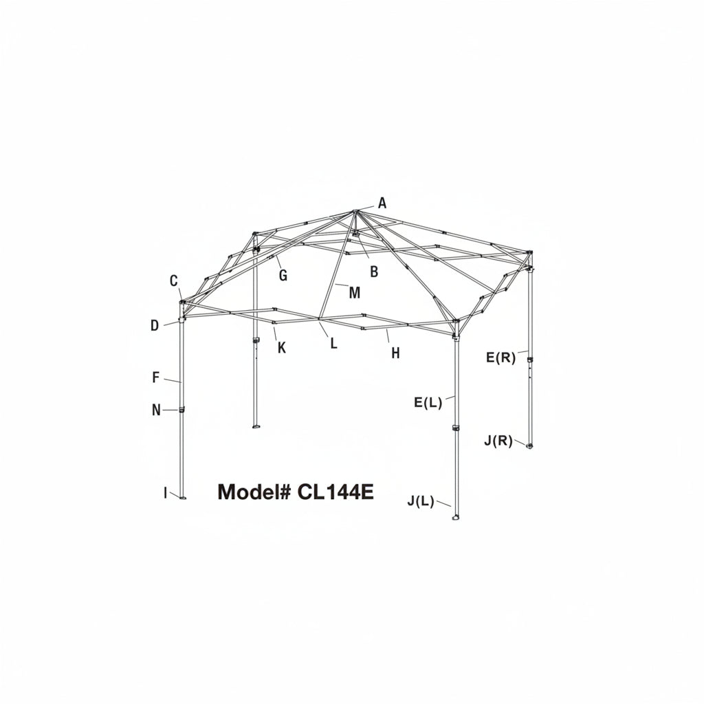 Replacement Canopy Parts| 12'x12' Canopy| Model CL144E