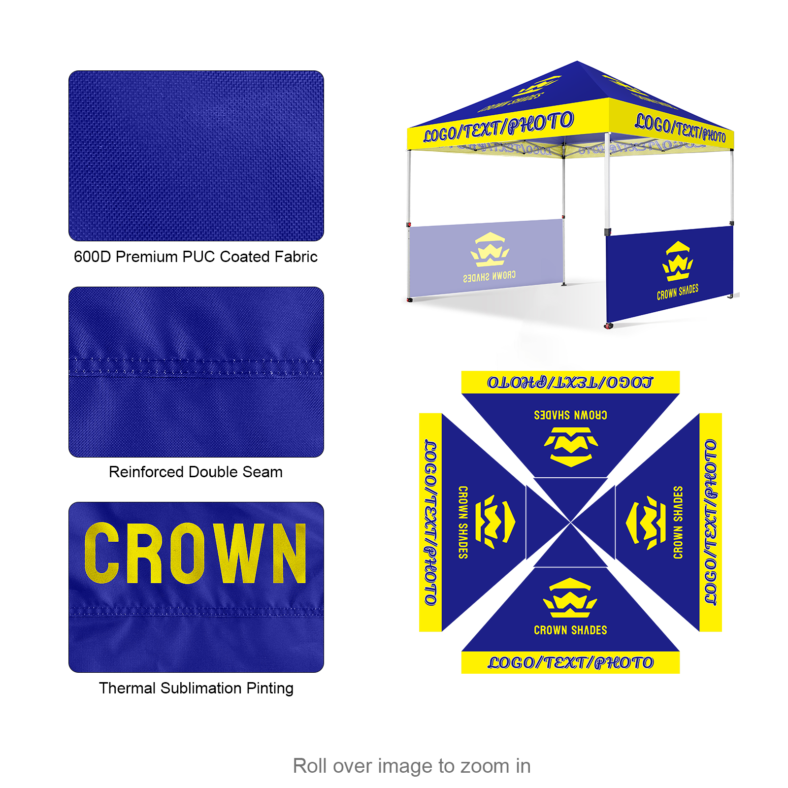 Custom Shield Canopy | Fabric Only | Top & Sidewall