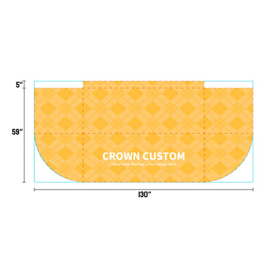 Custom Throw Table Cover- Open Back (3 Sided)