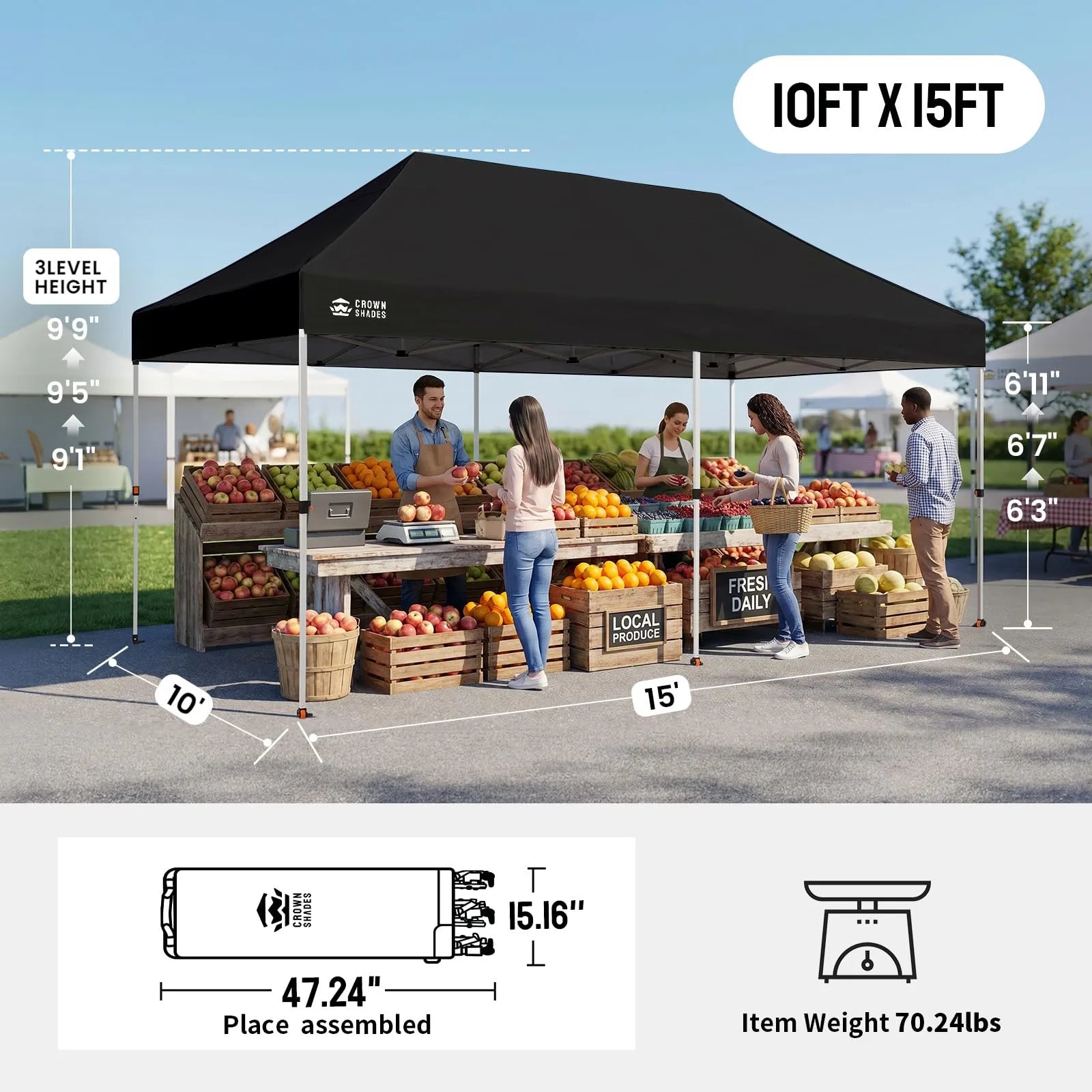 Swift-Lock 10‘×15' Instant Canopy