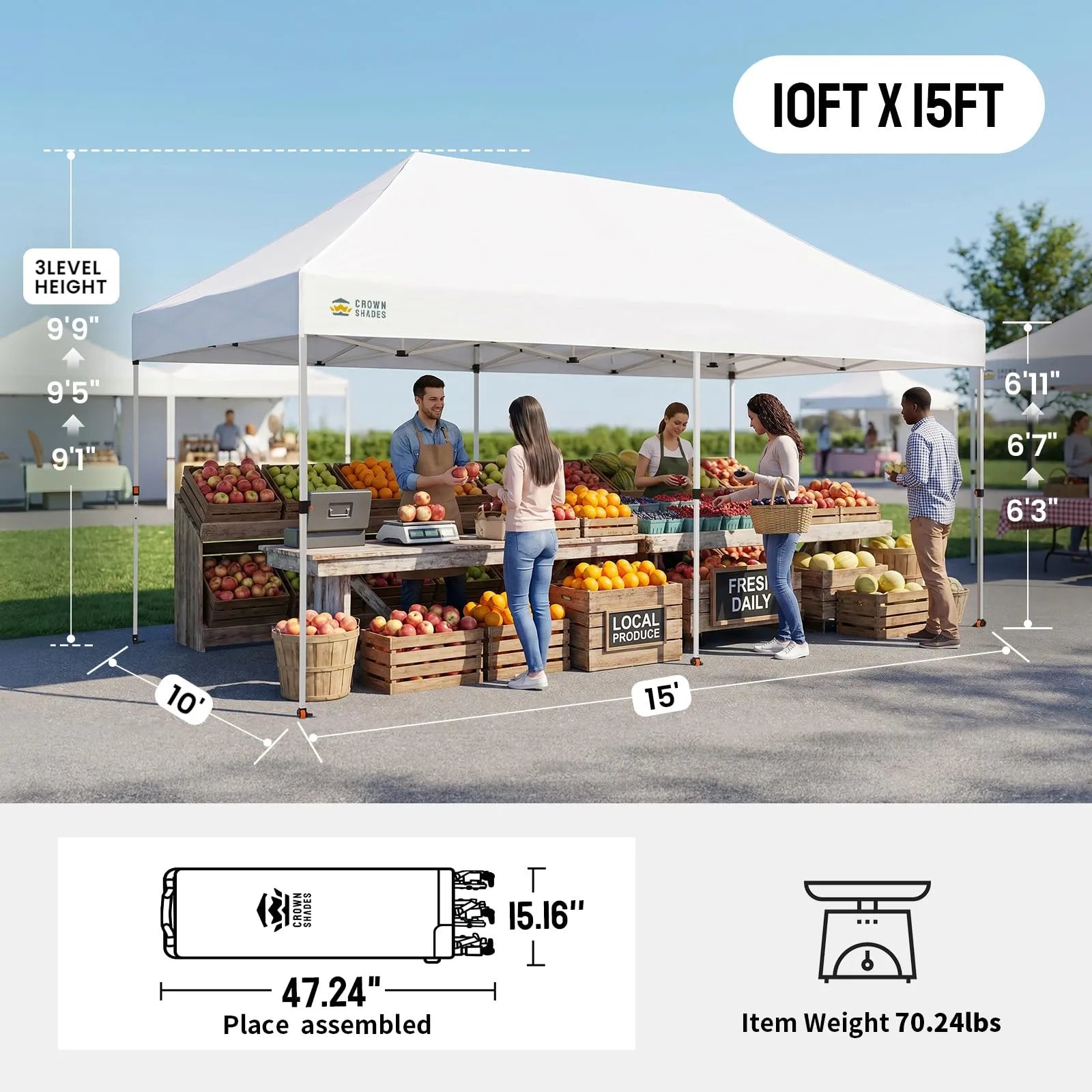 Swift-Lock 10‘×15' Instant Canopy
