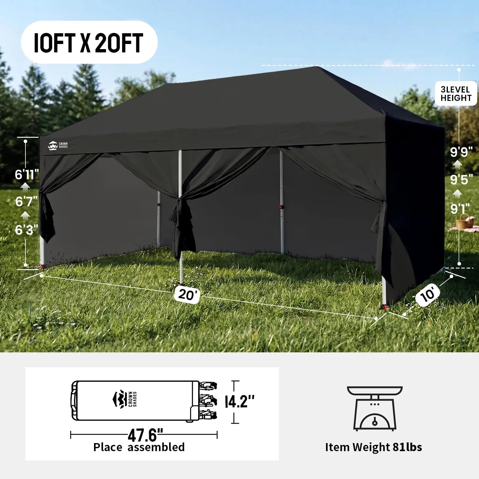 Swift-Lock 10'x20' Canopy | 6 Sidewalls