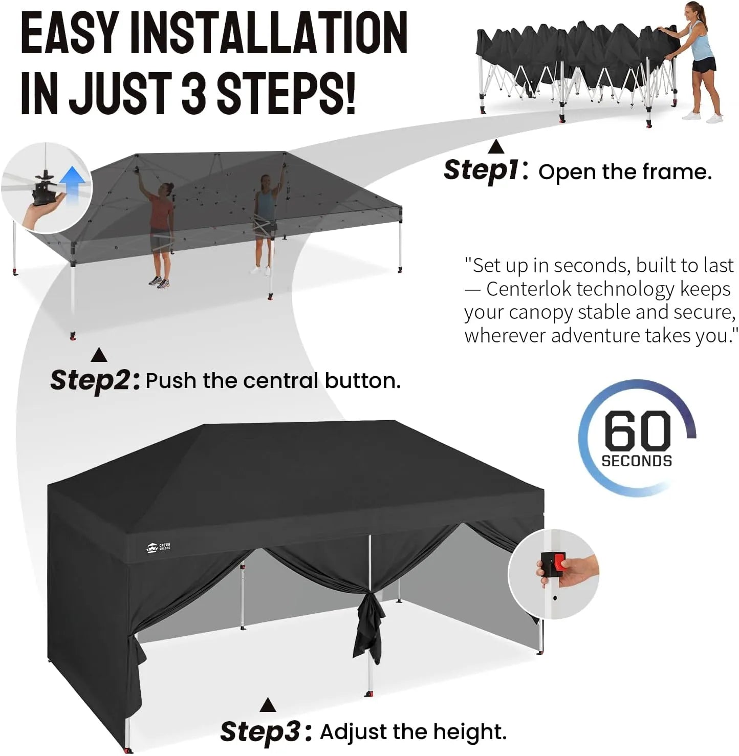 Swift-Lock 10'x20' Canopy | 6 Sidewalls