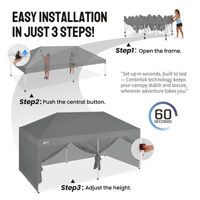 Swift-Lock 10'x20' Canopy | 6 Sidewalls