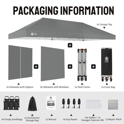 Swift-Lock 10'x20' Canopy | 6 Sidewalls