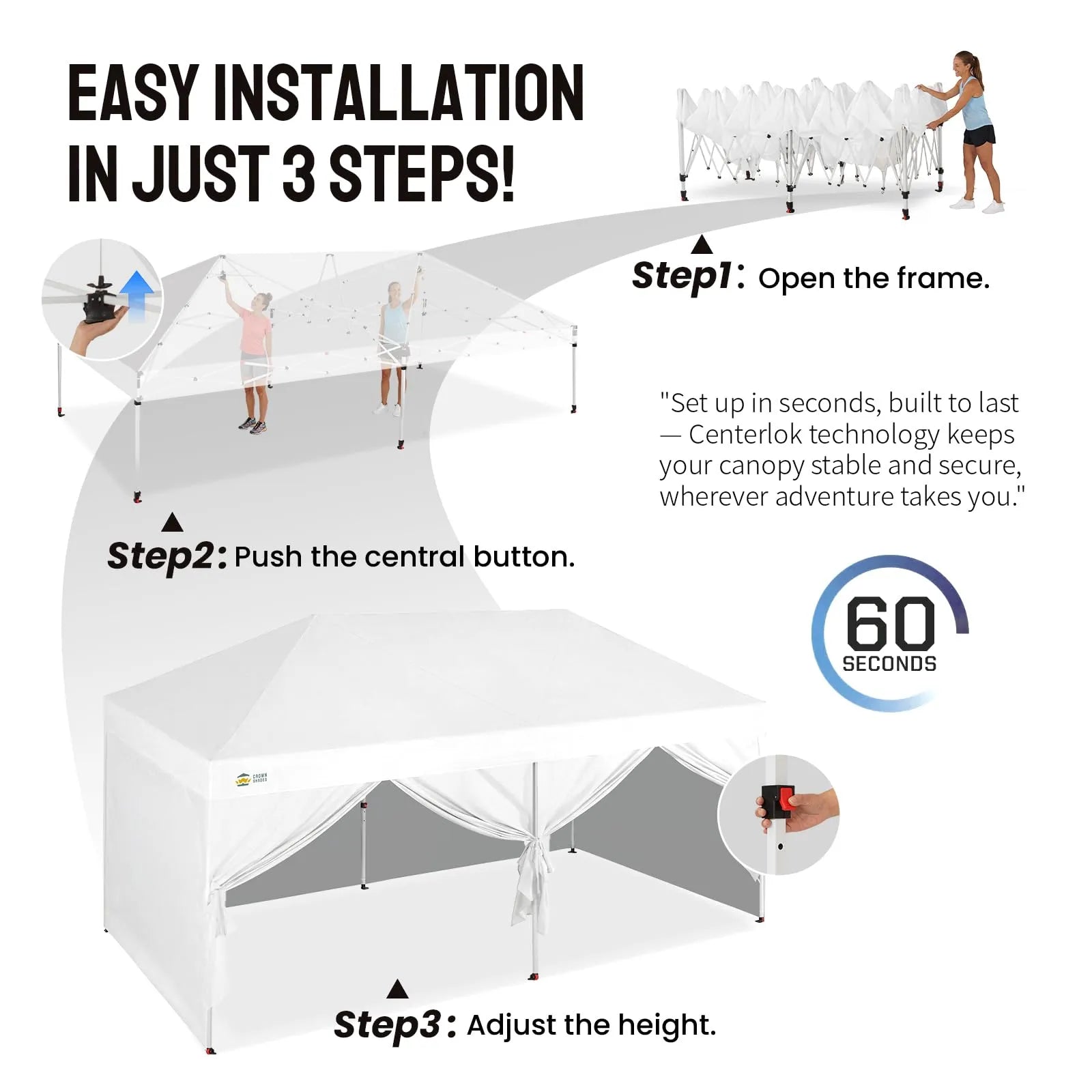 Swift-Lock 10'x20' Canopy | 6 Sidewalls