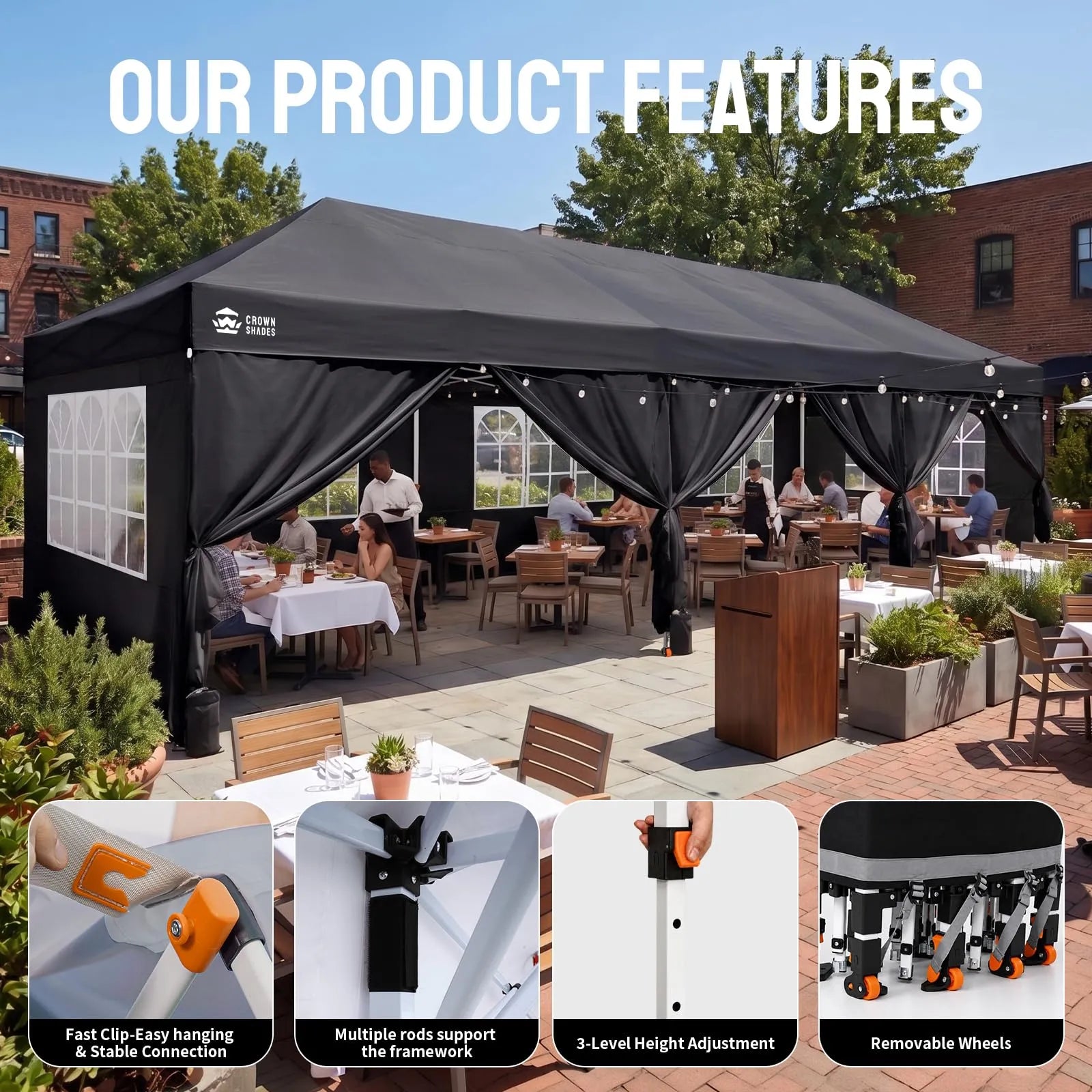 Swift-Lock 10'x30' Instant Canopy | 8 Sidewalls