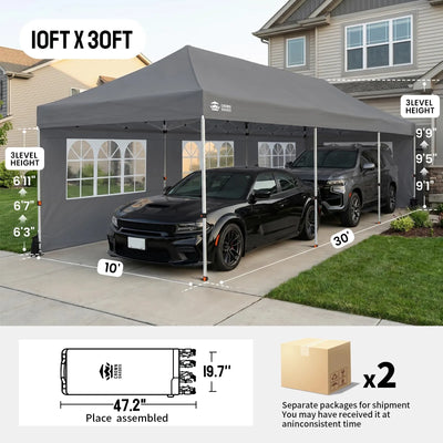 Swift-Lock 10'x30' Instant Canopy | 8 Sidewalls