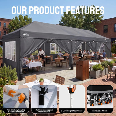 Swift-Lock 10'x30' Instant Canopy | 8 Sidewalls