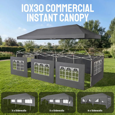 Swift-Lock 10'x30' Instant Canopy | 8 Sidewalls