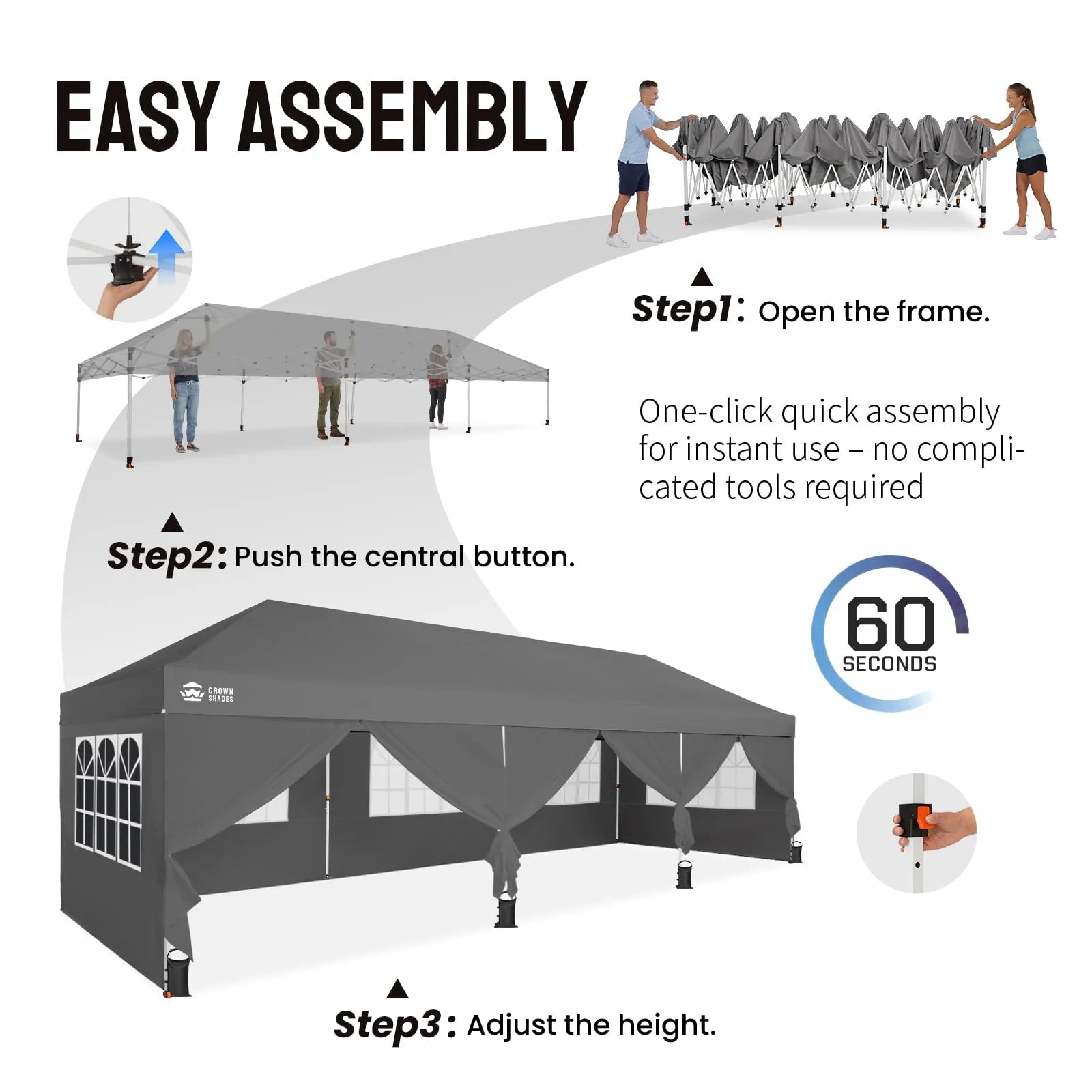 Swift-Lock 10'x30' Instant Canopy | 8 Sidewalls