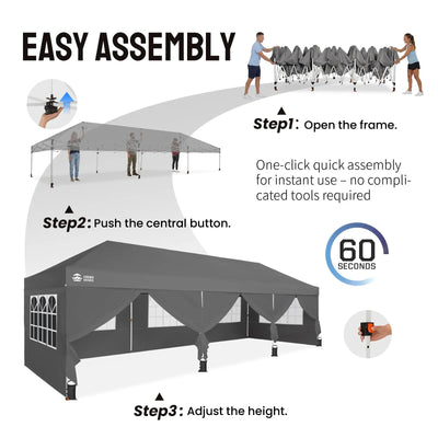 Swift-Lock 10'x30' Instant Canopy | 8 Sidewalls