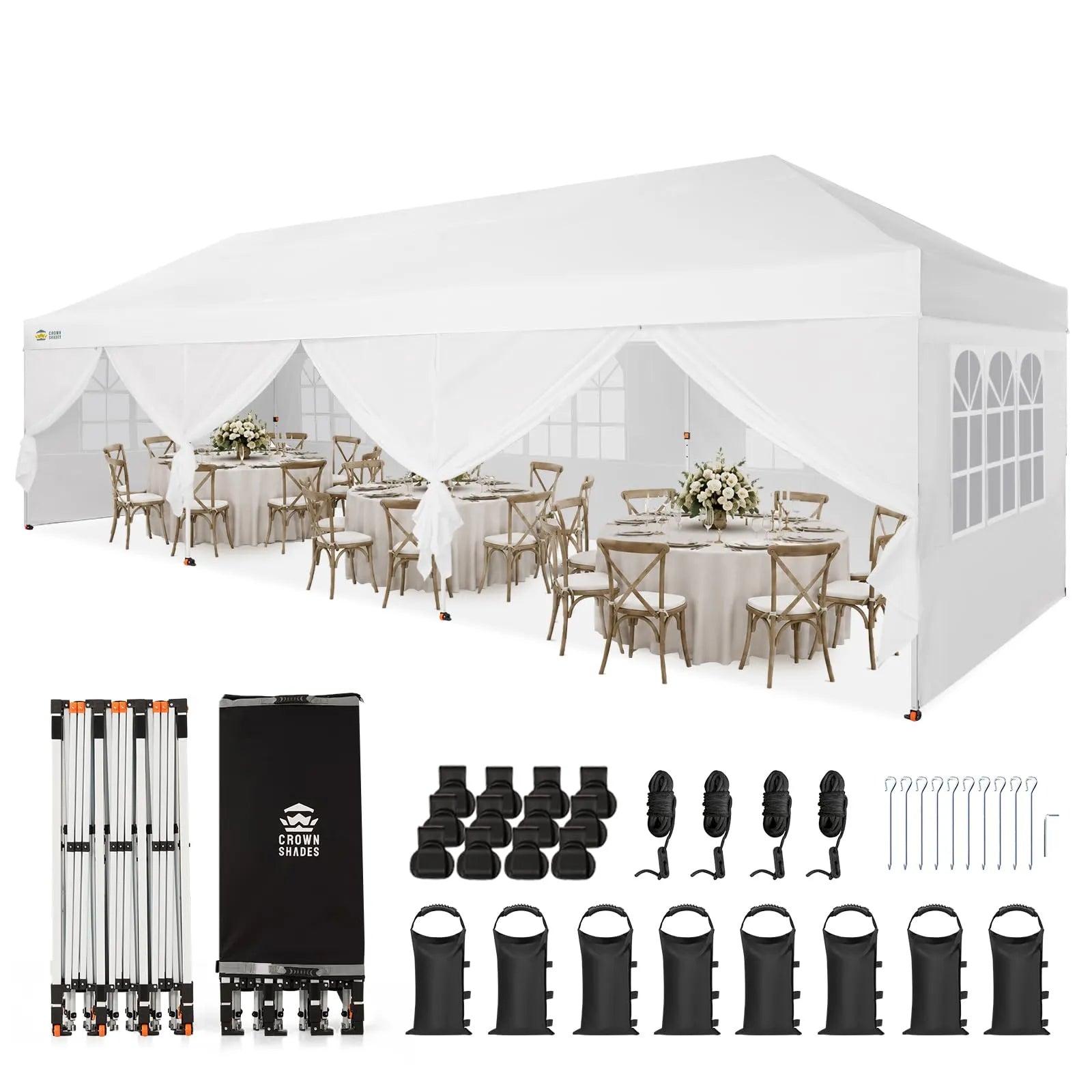 Swift-Lock 10'x30' Instant Canopy | 8 Sidewalls