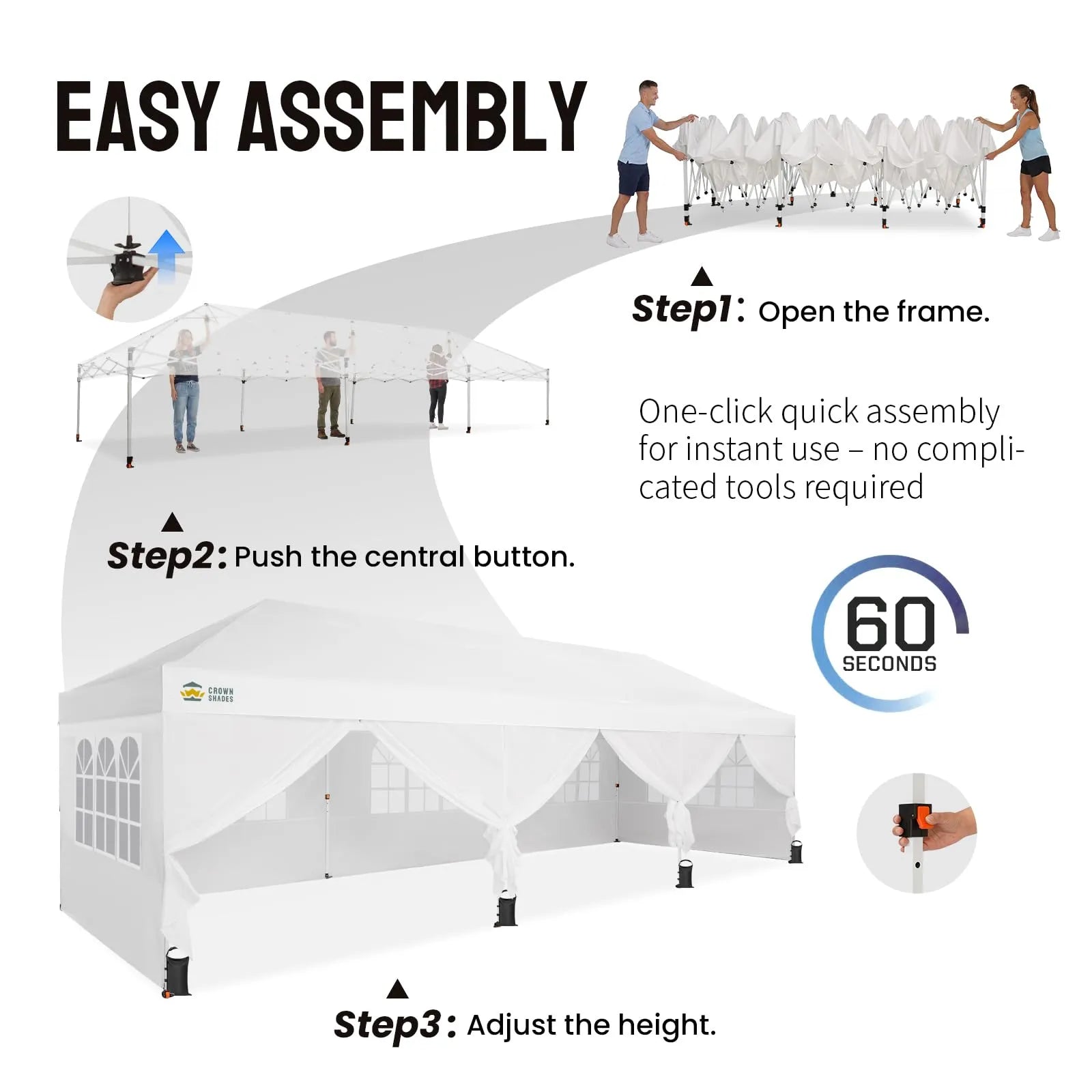 Swift-Lock 10'x30' Instant Canopy | 8 Sidewalls
