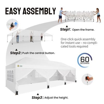 Swift-Lock 10'x30' Instant Canopy | 8 Sidewalls