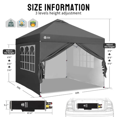 CenterLOK® 10' x 10' Canopy | 4 Sidewalls