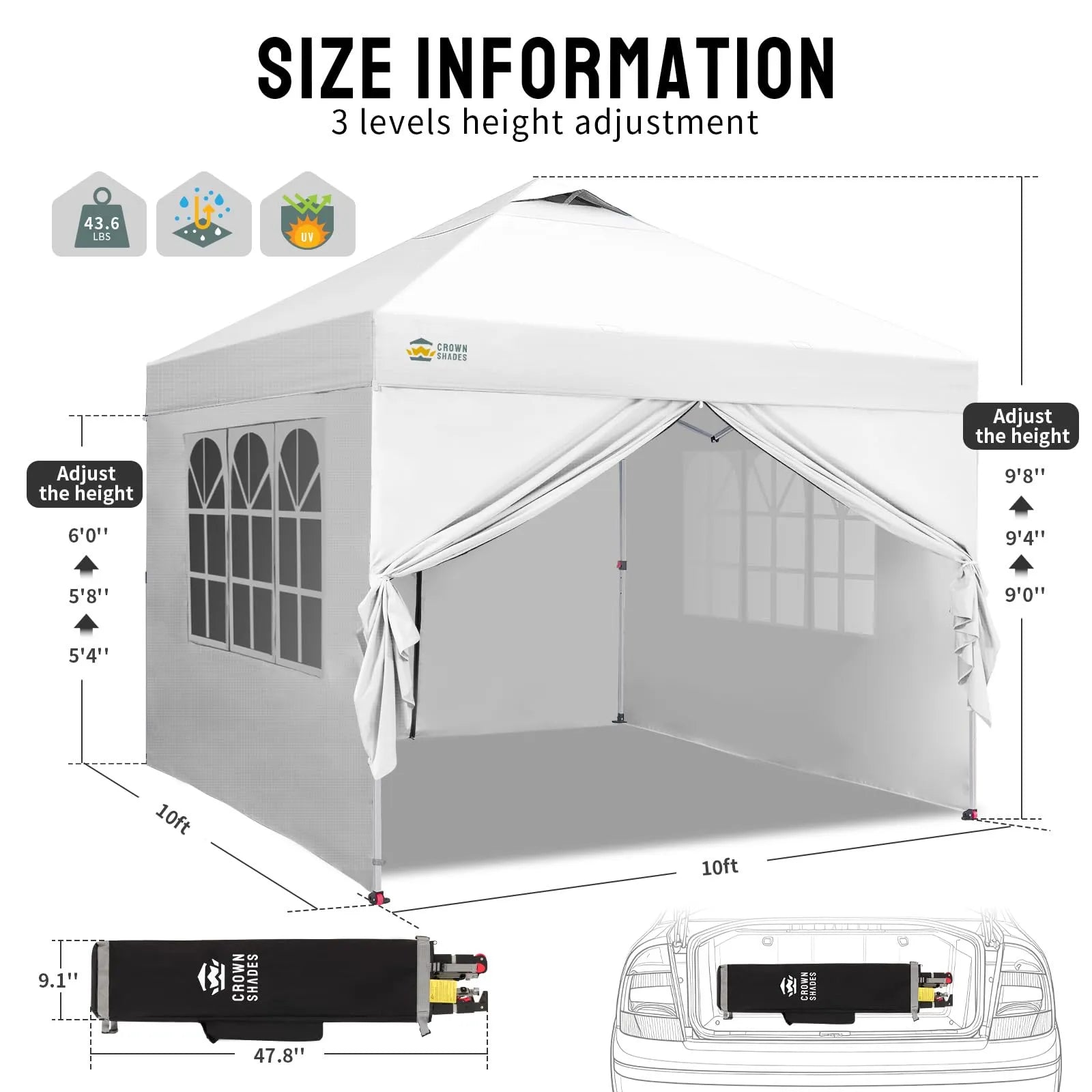 CenterLOK® 10' x 10' Canopy | 4 Sidewalls