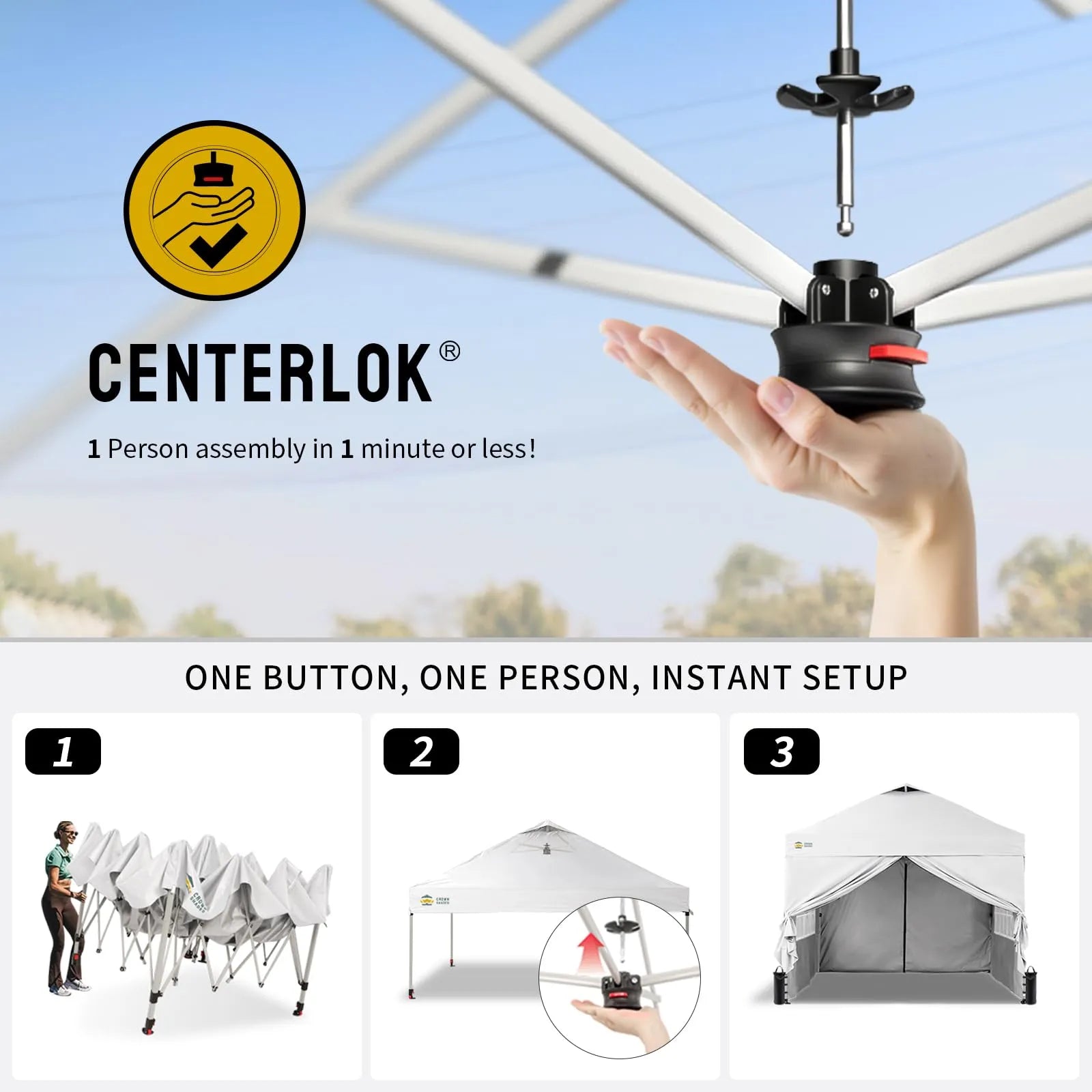 CenterLOK® 10' x 10' Canopy | 4 Sidewalls
