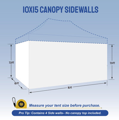 Replacement Sidewalls (4pck) | 10x15 Canopy