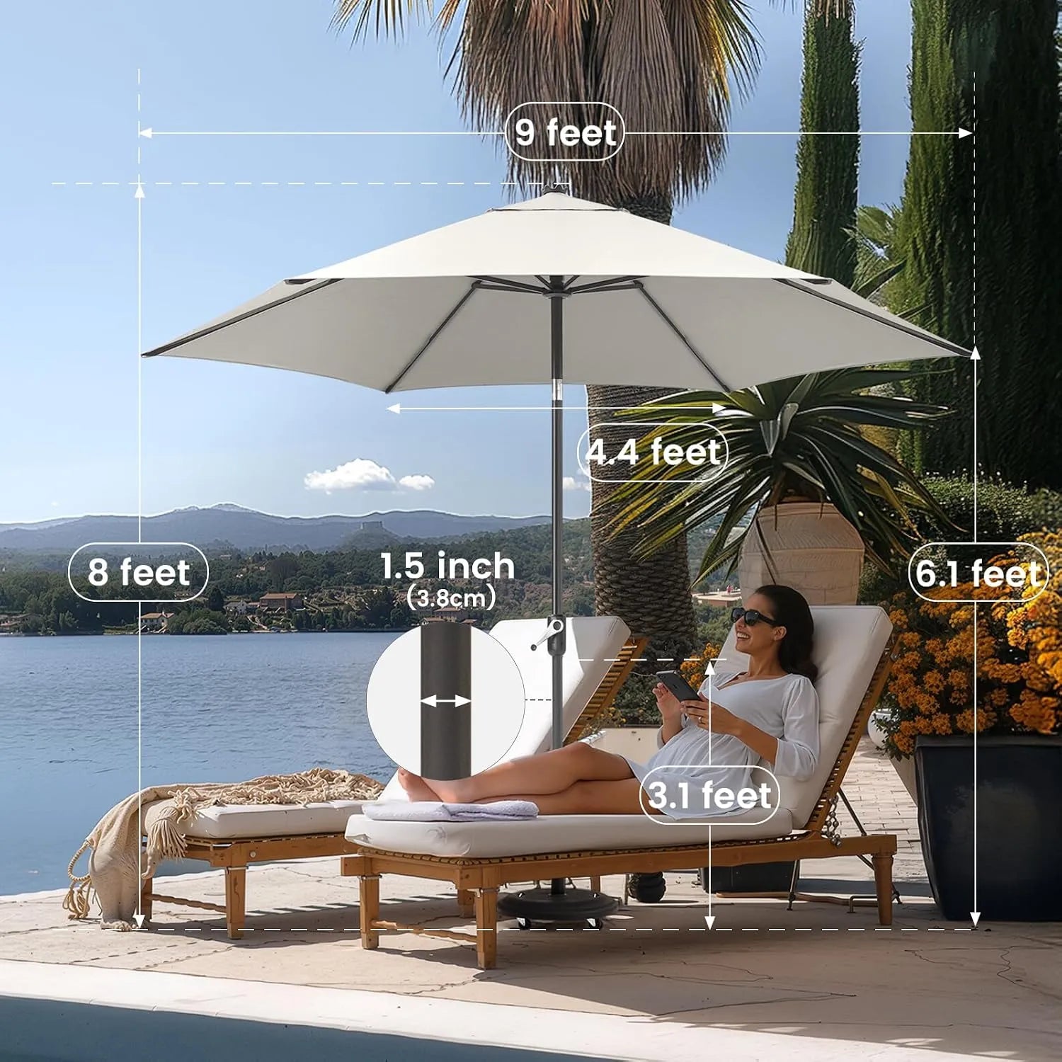 Sol-Shield 9' Windproof | 30° Pro-Tilt
